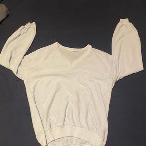 baby blue subtle patterned sweater brand is unknown